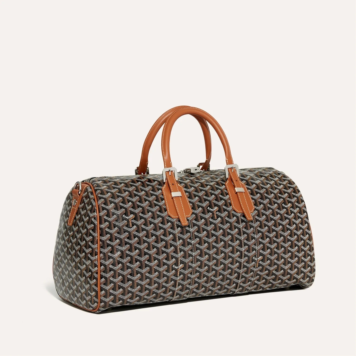 Goyard Boston 45 Bag Black & Tan — фото 1