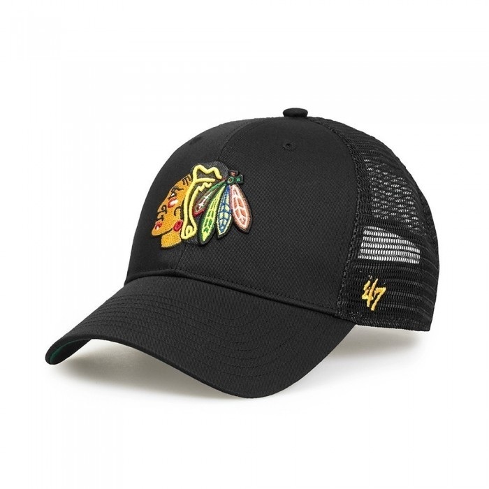 Кепка (тракер) CHICAGO BLACKHAWKS BRANSON MES BRANS04CTP-BK 47 Brand UNI Чорний — фото 1