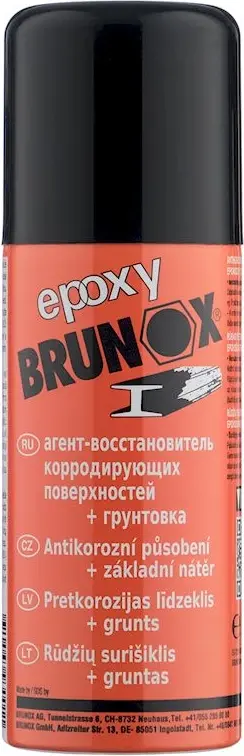 Перетворювач іржі та ґрунтовка 2-в-1, спрей Brunox Epoxy 150 ml — фото 3
