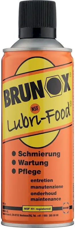 Універсальне мастило для харчового обладнання, спрей Brunox Lubri Food 400ml — фото 3