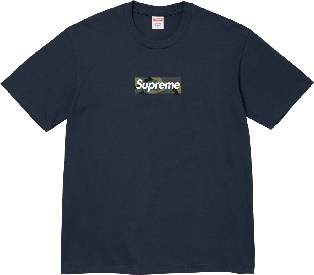 Футболка Supreme Box Logo Tee navy (FW23) — фото 1