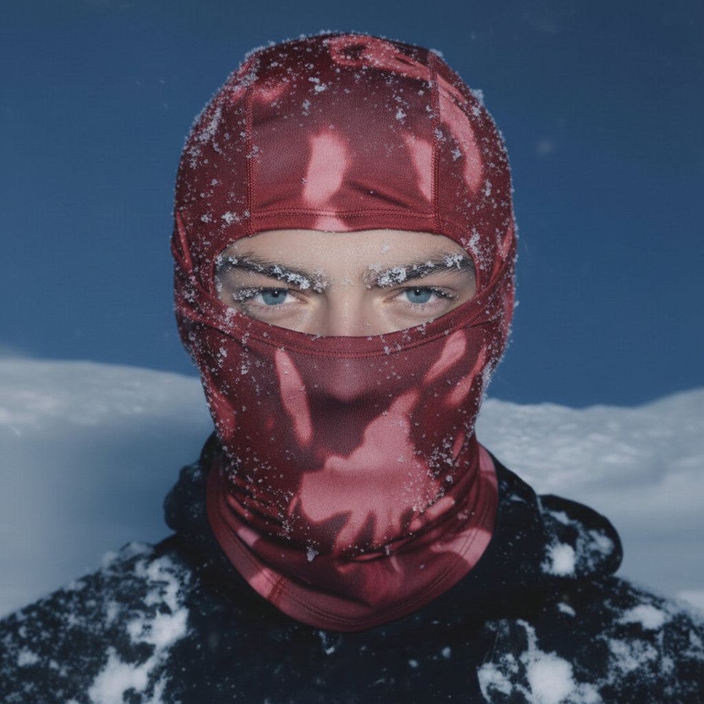 Термореактивна балаклава Sorena Heat Reactive Thermo Balaclava Burgundy — фото 4