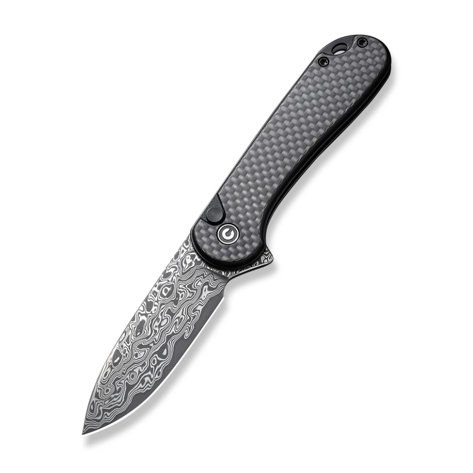 Ніж складаний кишеньковий Civivi Elementum II, (7.5 см) Damascus / Carbon Fiber & G10 — фото 1