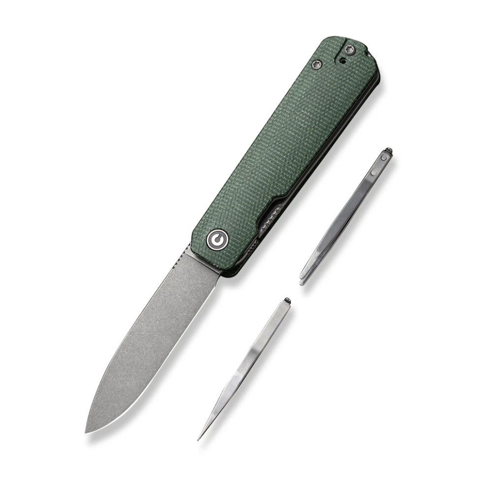 Ніж складаний кишеньковий Civivi Sendy, (7.2 см) Nitro-V / Micarta темно-зелений — фото 1