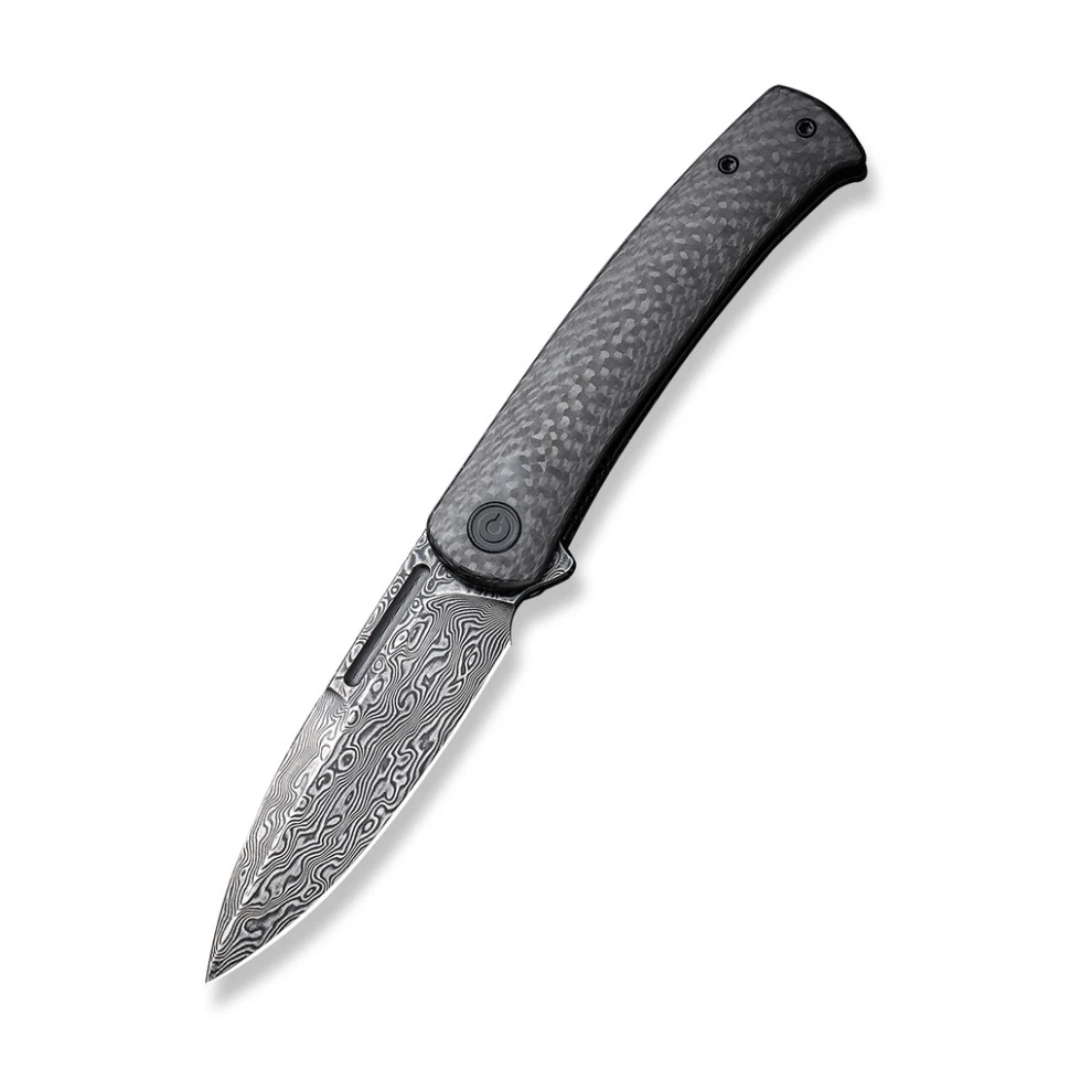 Ніж складаний туристичний Civivi Caetus Flipper, (8.8 см) Damascus / Carbon Fiber — фото 1
