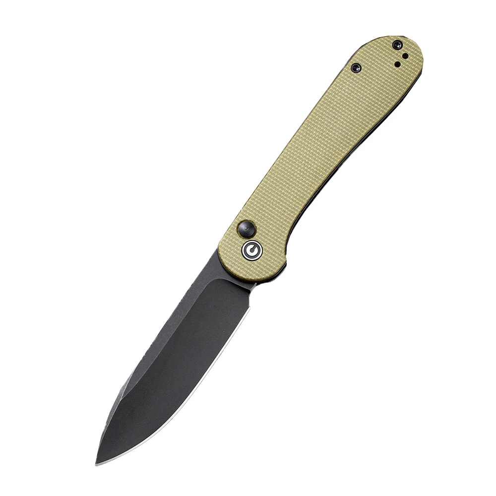 Ніж складаний туристичний Civivi Elementum Pocket, (8.9 см) 14C28N / Micarta оливковий — фото 1