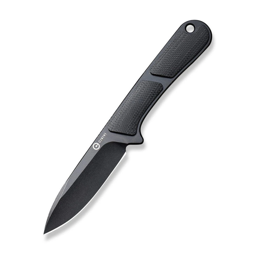 Ніж фіксований тактичний Civivi Mini Elementum, (5.7 см) Nitro-V / G10 чорний — фото 1
