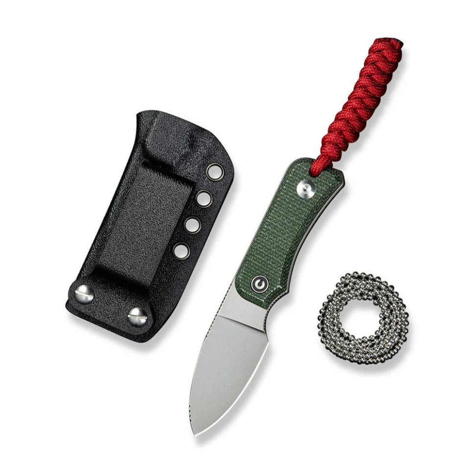 Ніж фіксований тактичний Civivi Baby Banter, (6.1 см) Nitro-V / Micarta темно-зелений — фото 1