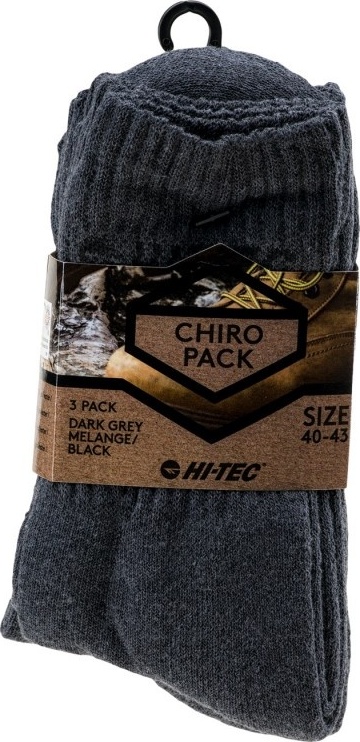 Шкарпетки CHIRO PACK-DK GREY MELANGE/BLK HITEC 40-43 Темно-сірий — фото 7