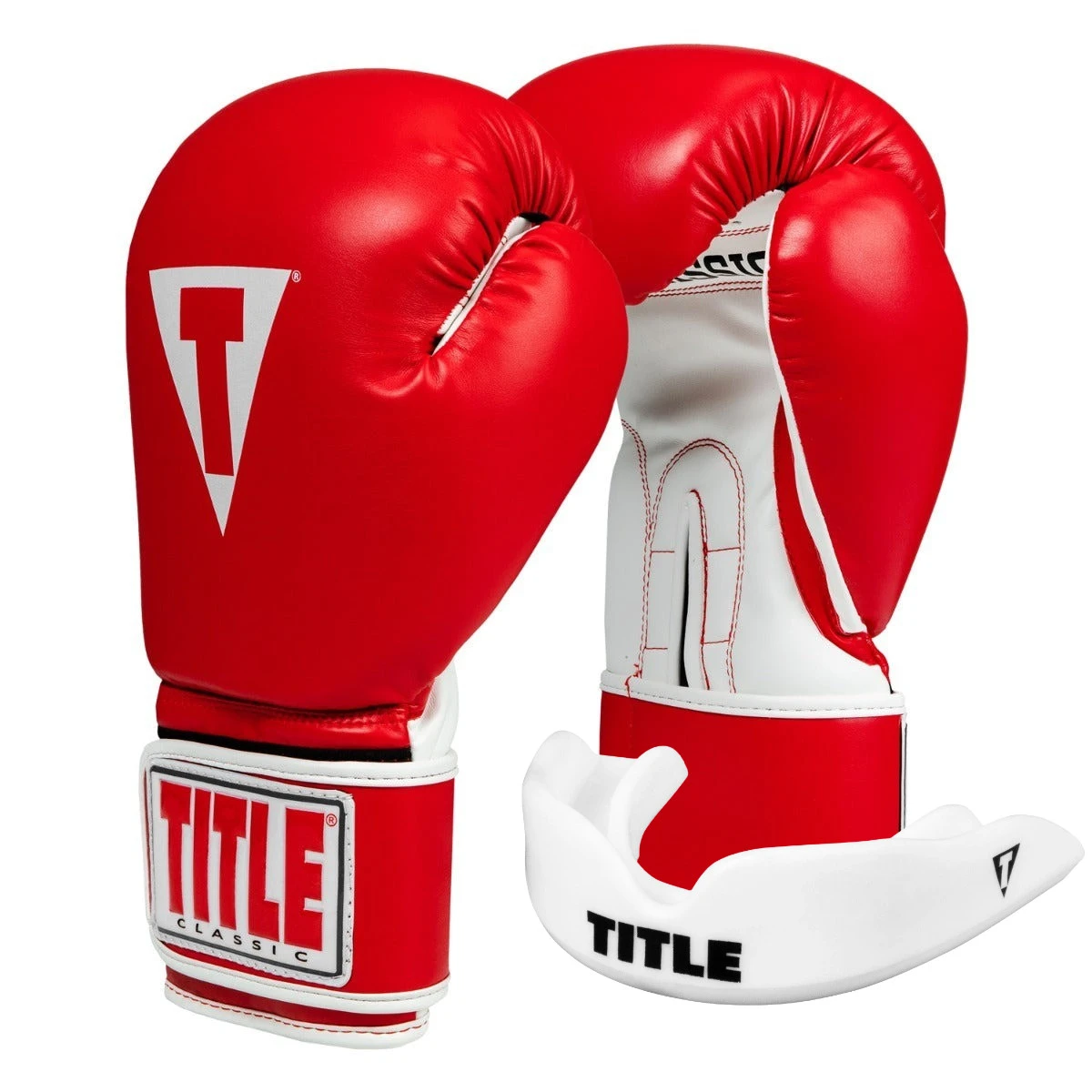 Боксерські рукавиці TITLE Classic Pro Style 3.0 Red/White 12 oz (капа в комплекті) — фото 3