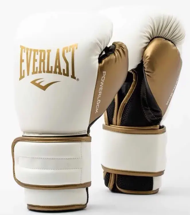 Боксерські рукавиці Everlast POWERLOCK 2R TRAINING GLOVE білий, золотий 12 унцій (P00003049) — фото 9